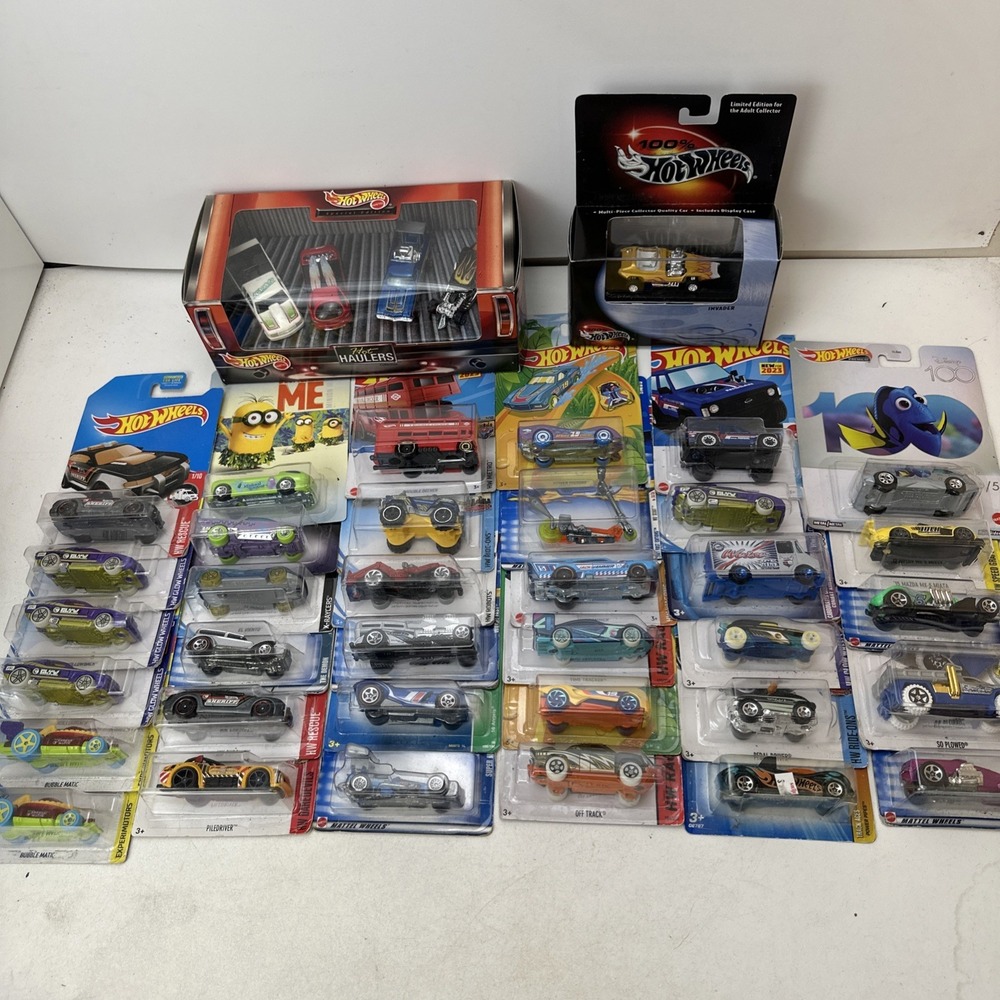 Lot of Hot Wheels on Cards Treasure Hunt & Some Vintage 30 Cars Vehicles Mixed